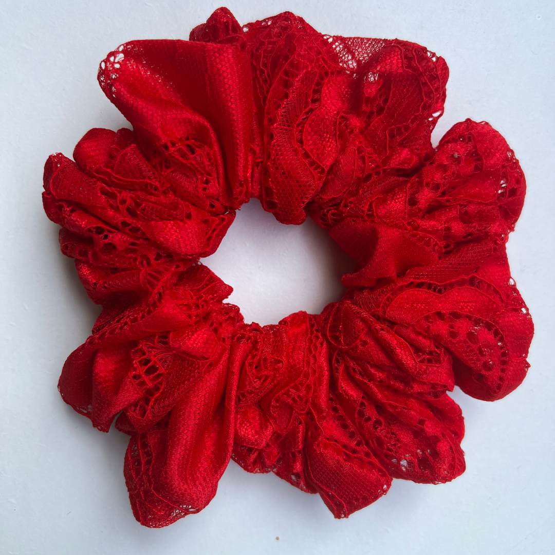 Scrunchies in Pizzo – 4 Colori Vivaci