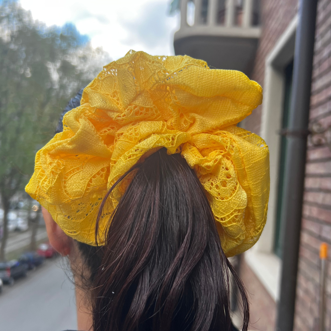 Scrunchie in Pizzo -2  Colori Vivaci