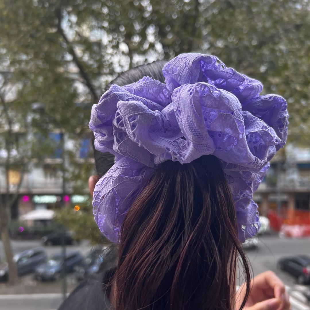 Scrunchie in Pizzo -2  Colori Vivaci