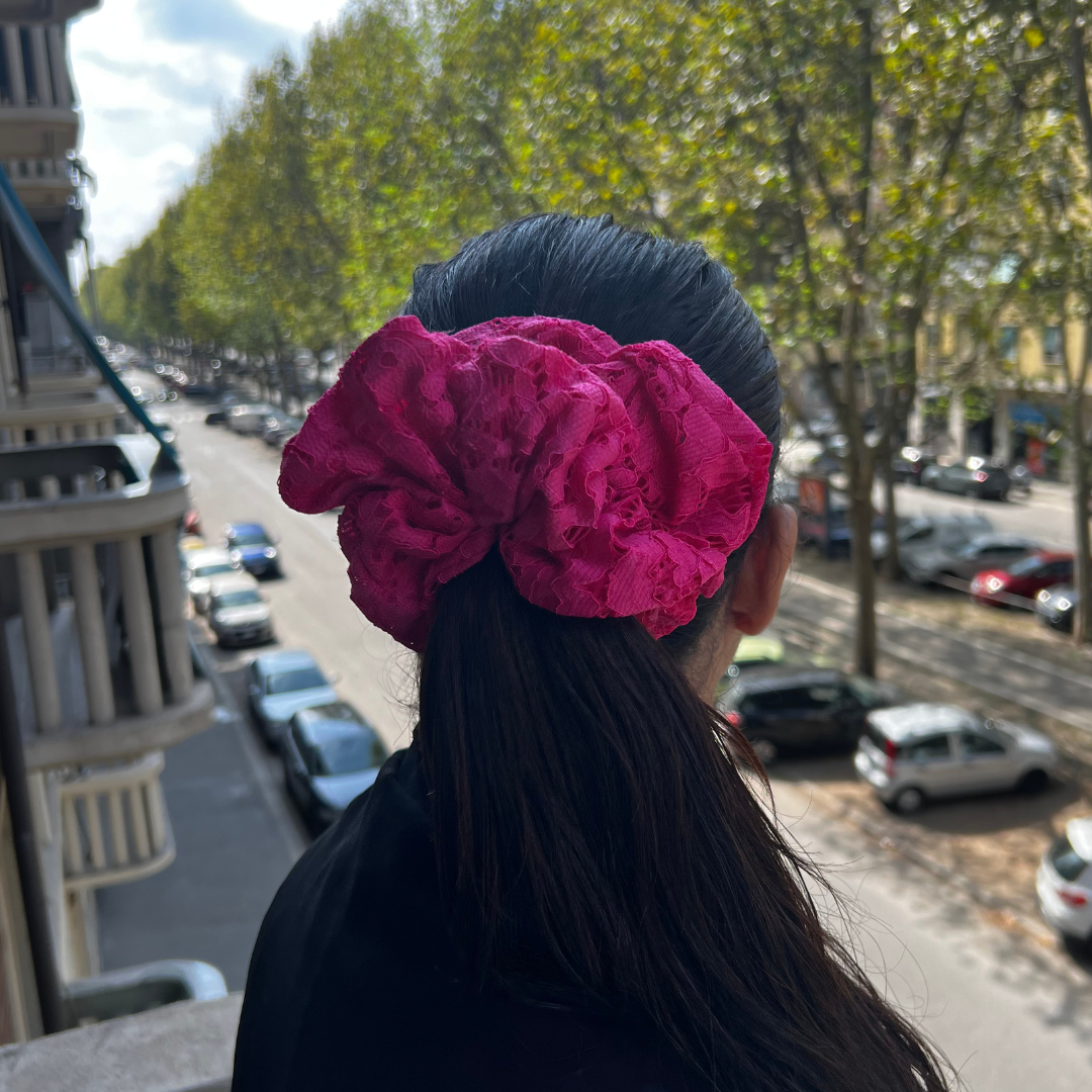 Scrunchies in Pizzo – 4 Colori Vivaci